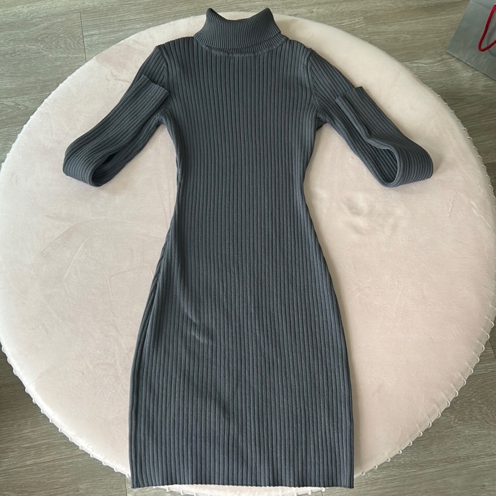 Charlotte Russe Ribbed Turtle Neck Dress Size Medium
